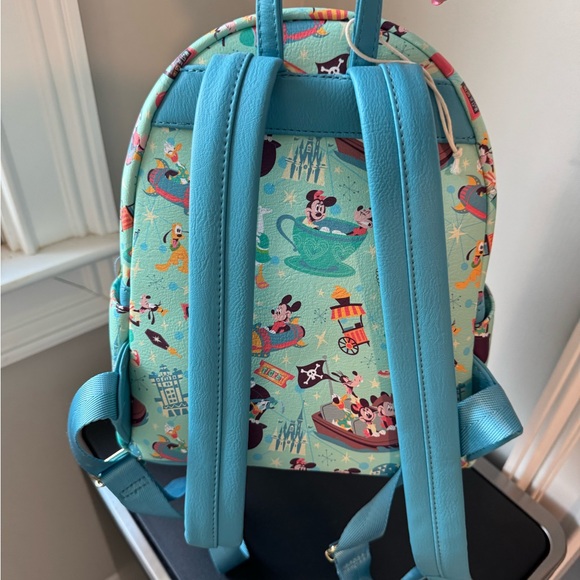 Disney “Play in the Park” merch Loungefly Backpack - Teal - Picture 4 of 7